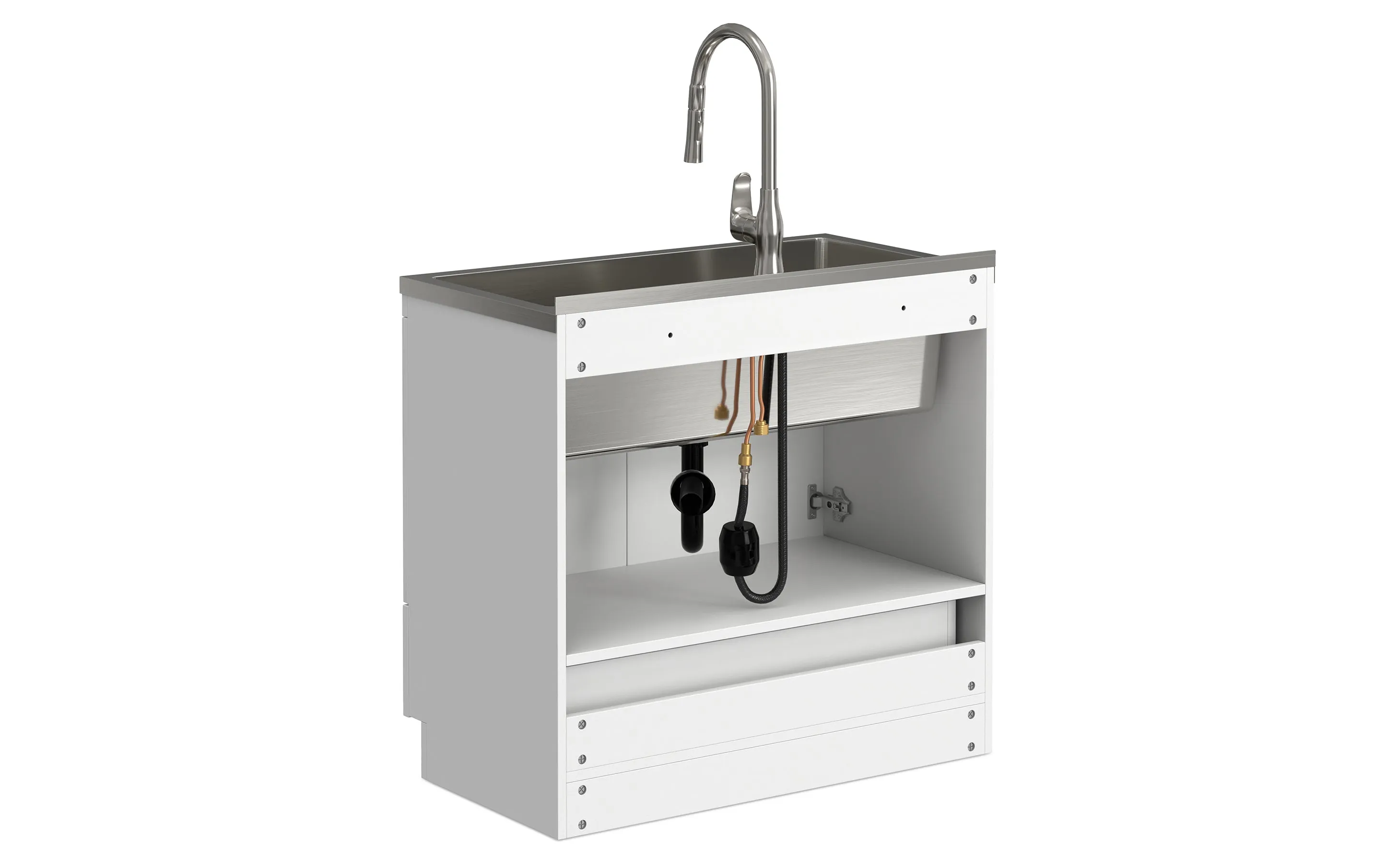 Reed All-In-One 36-inch Laundry Utility Sink and Cabinet