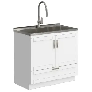 Reed All-In-One 36-inch Laundry Utility Sink and Cabinet