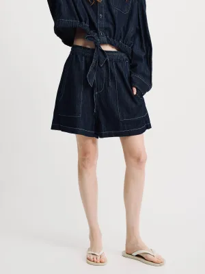 Relaxed Utility Short - Drapey Rinse Indigo