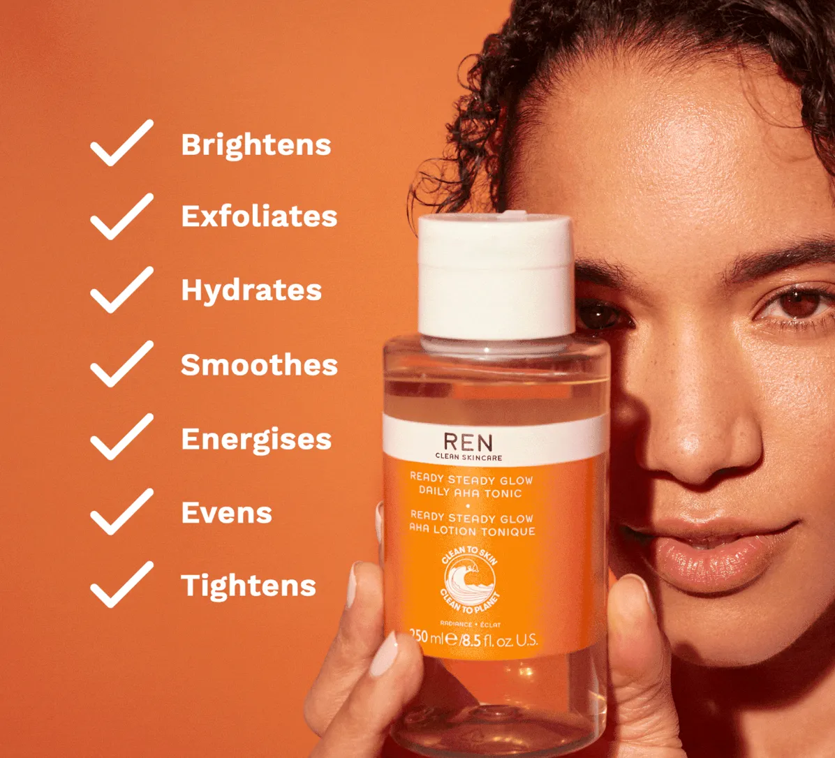 REN Clean Skincare Ready Steady Glow Daily AHA Tonic