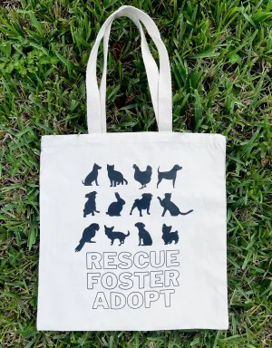 Rescue Foster Adopt Tote Bag