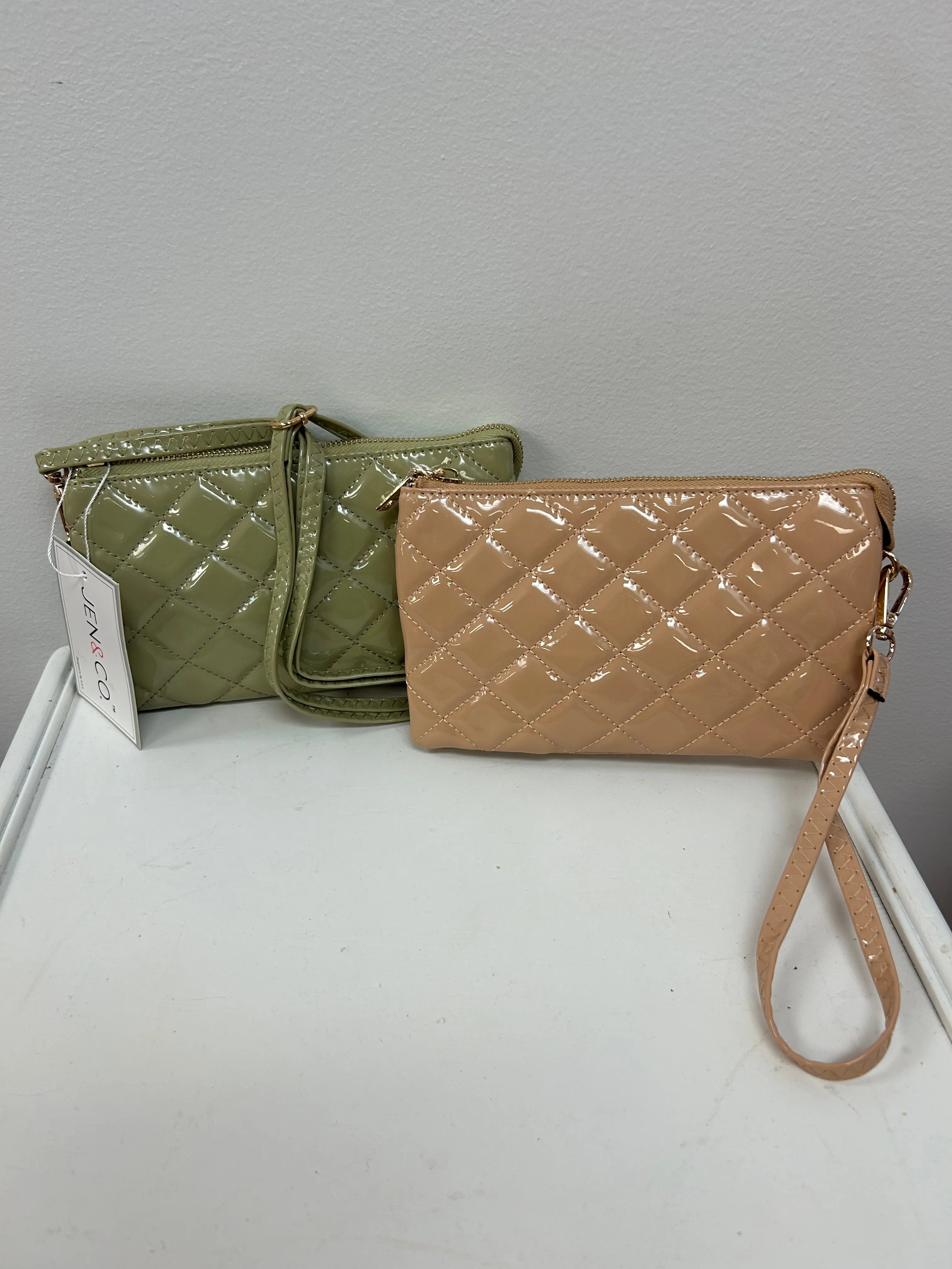 Riley High Gloss Crossbody/Wristlet