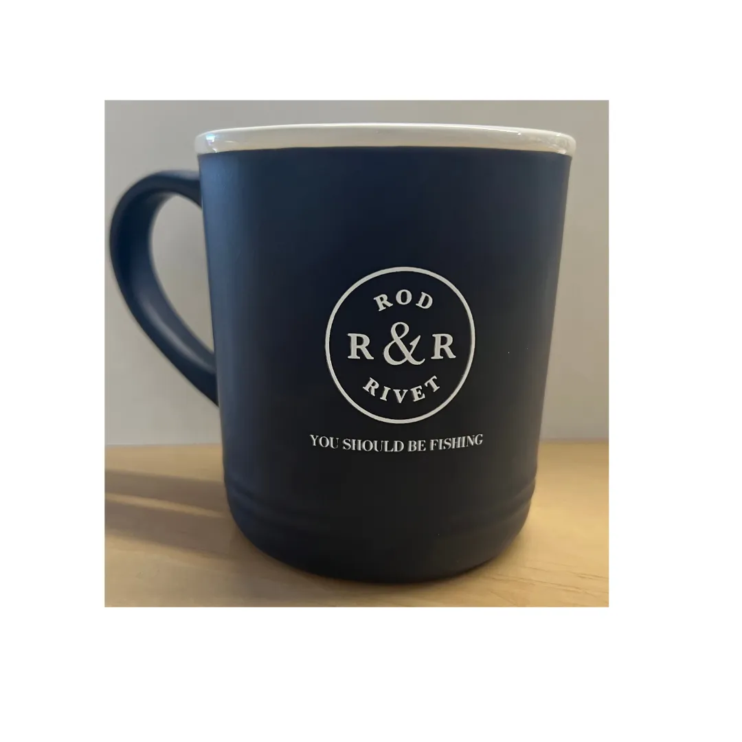 Rod & Rivet you should be fishing mug