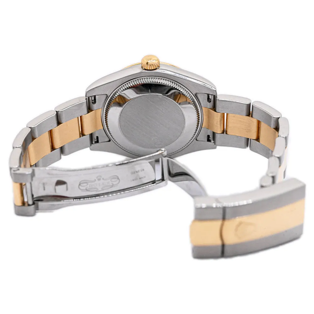 Rolex Ladies Datejust Two Tone Yellow Gold and Stainless Steel 31mm White Roman Dial Watch Ref# 178273