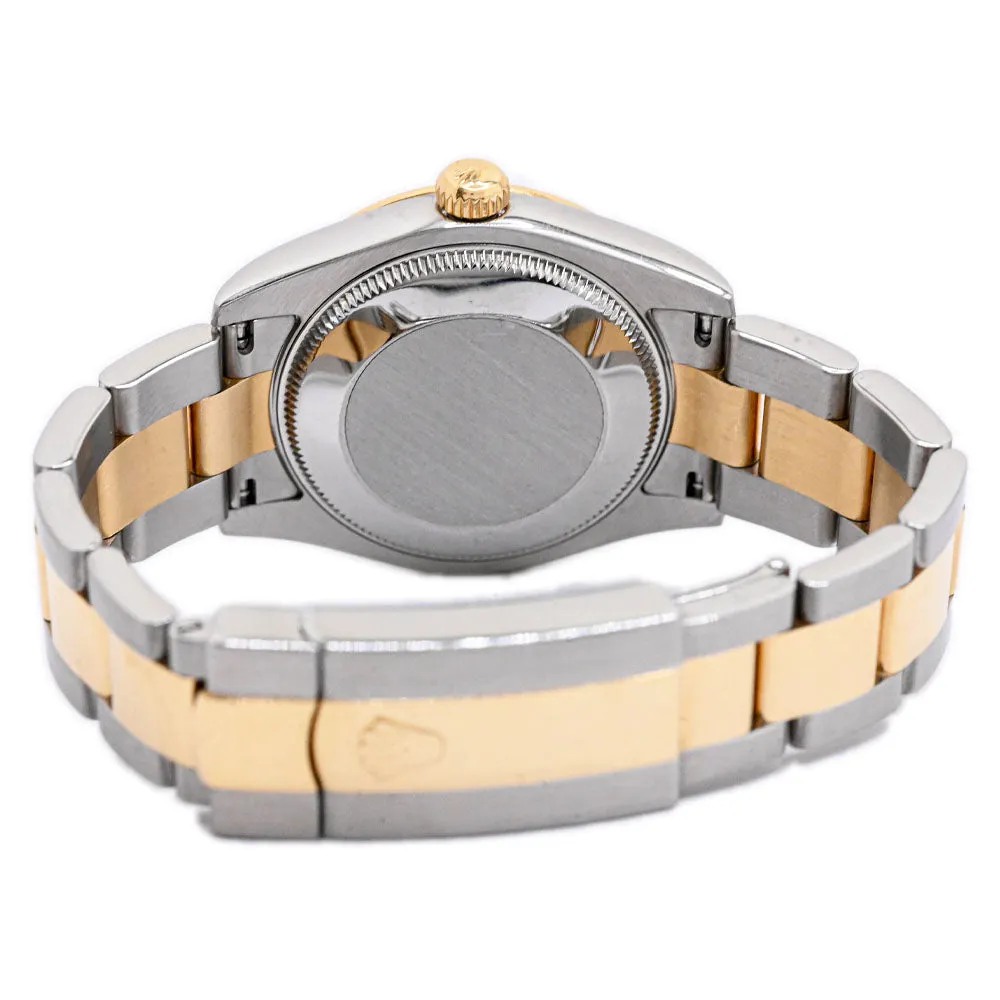 Rolex Ladies Datejust Two Tone Yellow Gold and Stainless Steel 31mm White Roman Dial Watch Ref# 178273