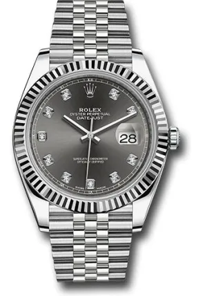 Rolex Steel 18k WG Datejust 41mm #126334 dkrdj