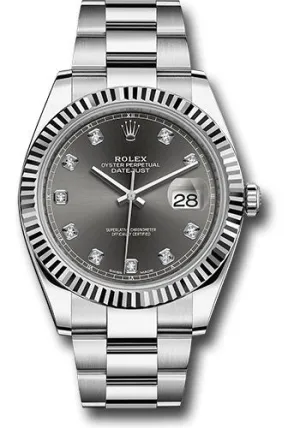 Rolex Steel 18k WG Datejust 41mm #126334 dkrdo
