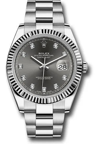 Rolex Steel 18k WG Datejust 41mm #126334 dkrdo