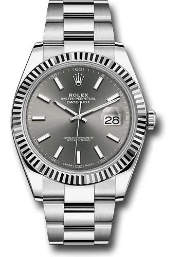 Rolex Steel 18k WG Datejust 41mm #126334 dkrio