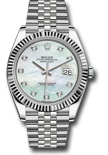 Rolex Steel 18k WG Datejust 41mm #126334 wmdj
