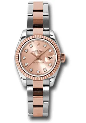 Rolex Steel and 18k RG Datejust -26mm #179171 pdo