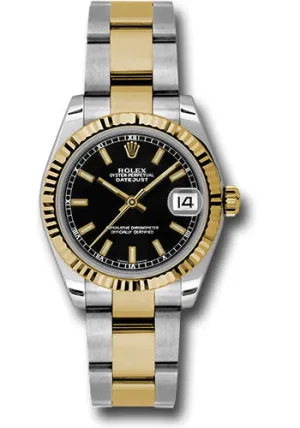 Rolex Steel and 18k YG Datejust - 31mm - Mid-Size #178273 bkio
