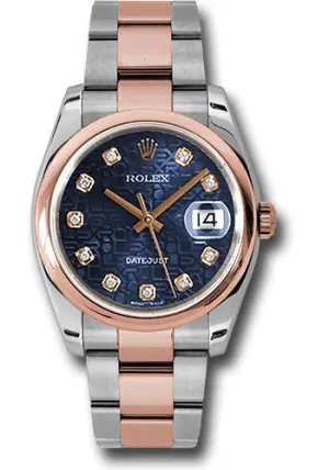 Rolex Steel and Rose Gold Datejust-36mm #116201