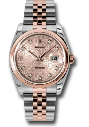 Rolex Steel and Rose Gold Datejust-36mm #116201