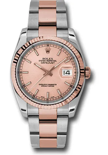 Rolex Steel and Rose Gold Datejust-36mm #116231