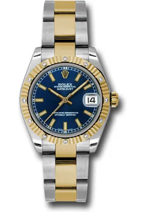 Rolex Steel, YG, & Diamond Datejust - 31mm - Mid-Size #178313 blio