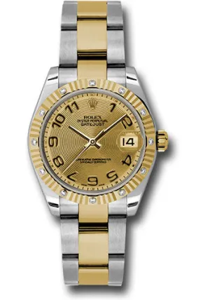 Rolex Steel, YG, & Diamond Datejust - 31mm - Mid-Size #178313 chcao