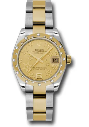 Rolex Steel, YG, & Diamond Datejust - 31mm - Mid-Size #178343 chfo