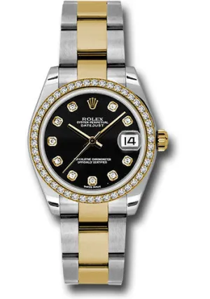 Rolex Steel, YG, & Diamond Datejust - 31mm - Mid-Size #178383 bkdo