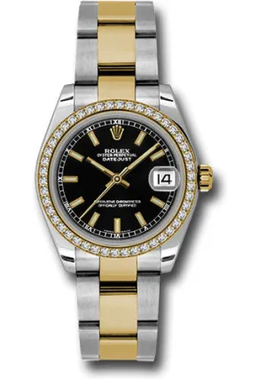 Rolex Steel, YG, & Diamond Datejust - 31mm - Mid-Size #178383 bkio