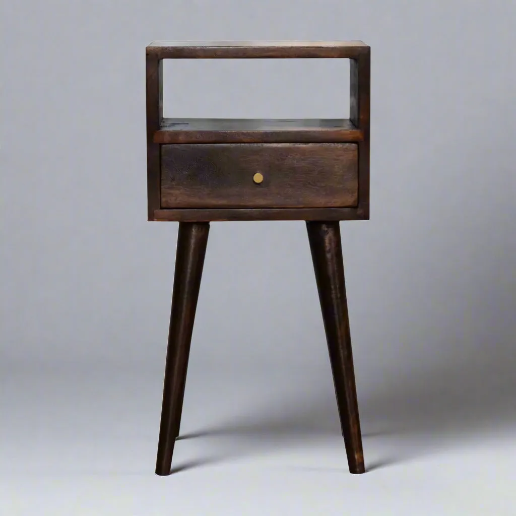 RONAN Small Bedside Table in Walnut