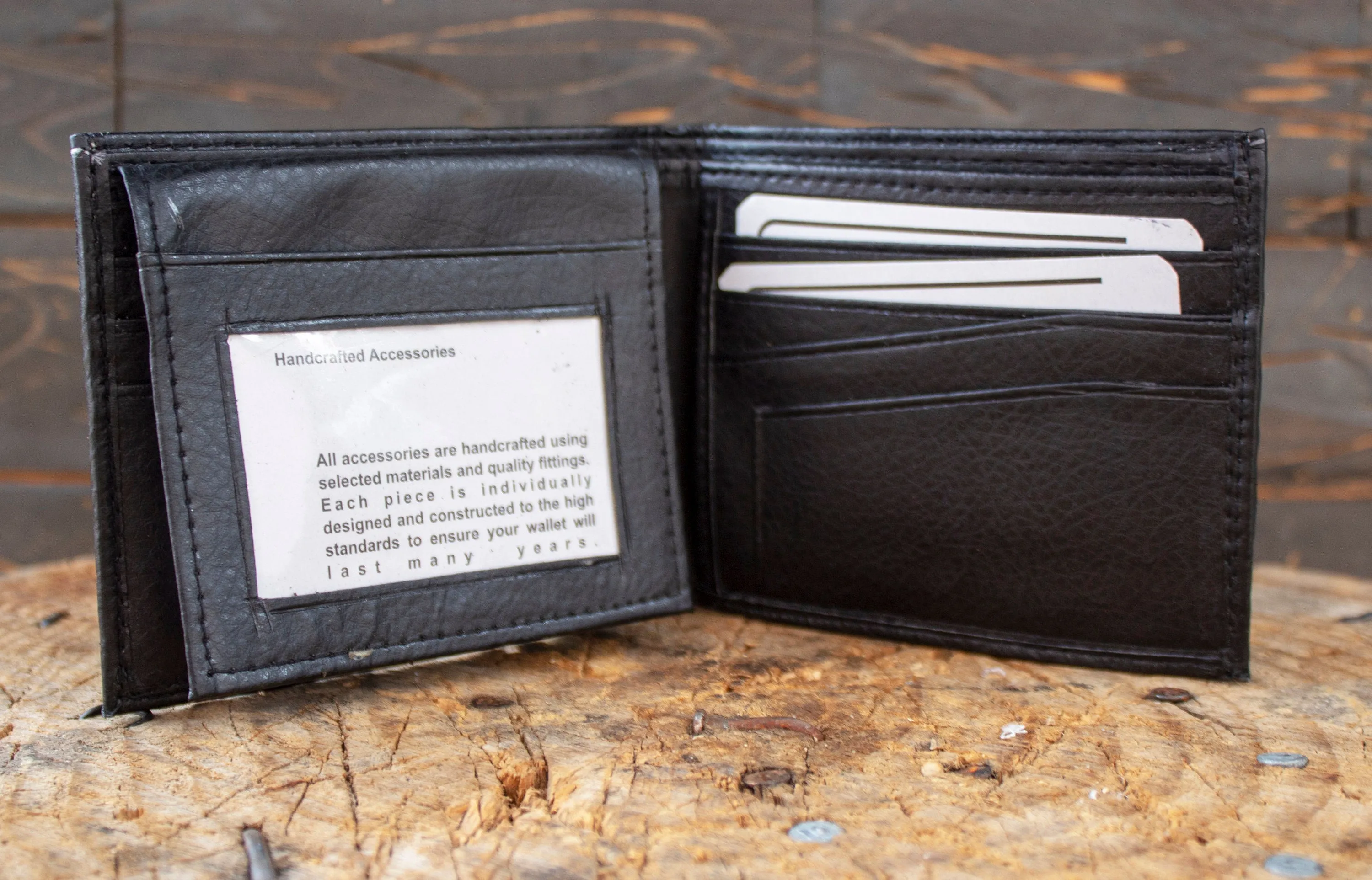 ROOSTER gallo WESTERN EMBROIDERED leather bi fold wallet