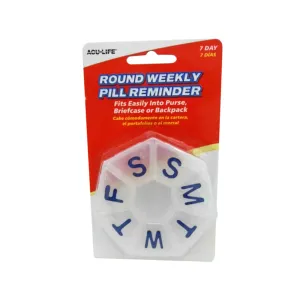 Round Weekly Pill Box