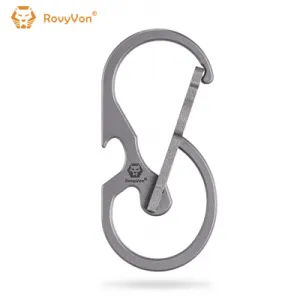 Rovyvon -  U8 Titanium Keychain Carabiner - Bottle Opener