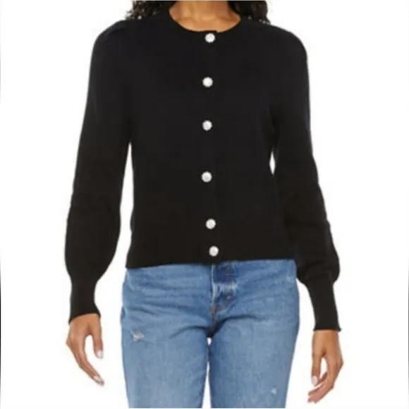RYEGRASS Round Neck Long Sleeve Cardigan Sweater