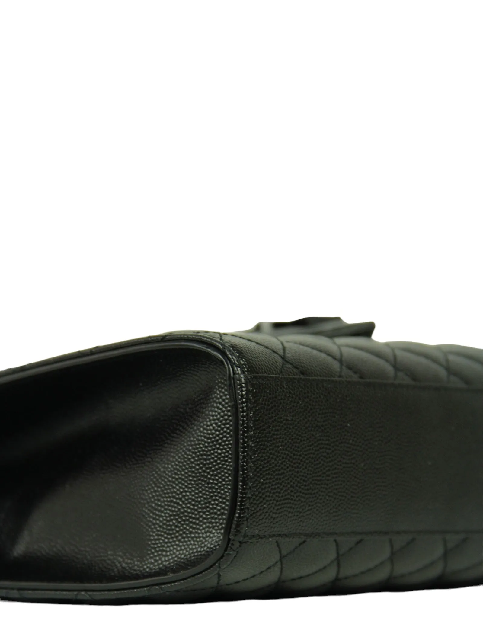Saint Laurent Black on Black Large Triquilt Monogram Bag