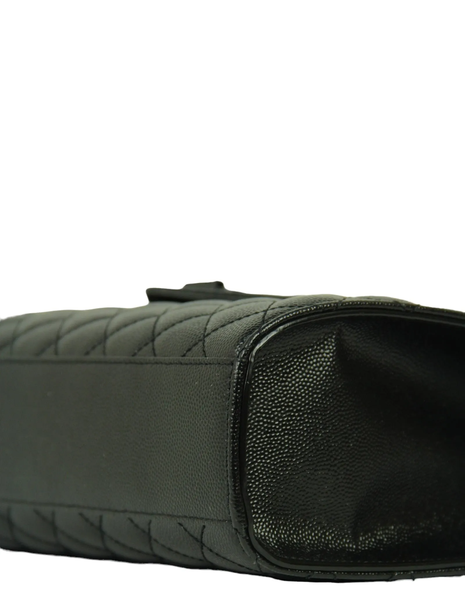 Saint Laurent Black on Black Large Triquilt Monogram Bag