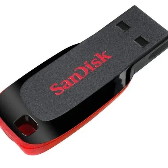 SanDisk Cruzer Blade 128GB USB 2.0 Type-A Black and Red USB Flash Drive SDCZ50-128G-B35