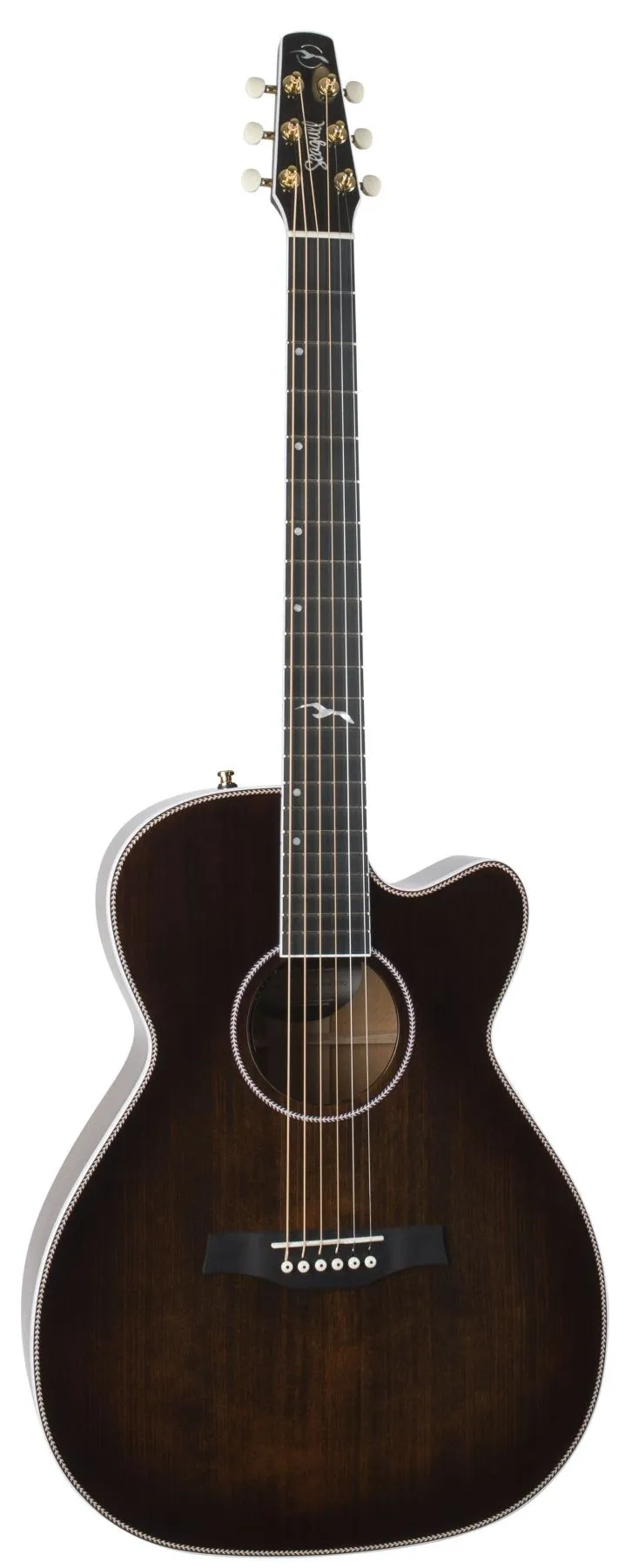 Seagull 047741 / 050567 Artist Mosaic CH CW Cutaway Acoustic Electric Burst GT EQ with Carrying Bag Made In Canada