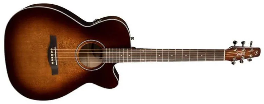 Seagull Performer CW Concert Hall Burnt Umber QIT Acoustic Electric Guitar w/ Gig Bag