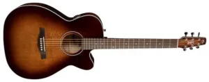 Seagull Performer CW Concert Hall Burnt Umber QIT Acoustic Electric Guitar w/ Gig Bag