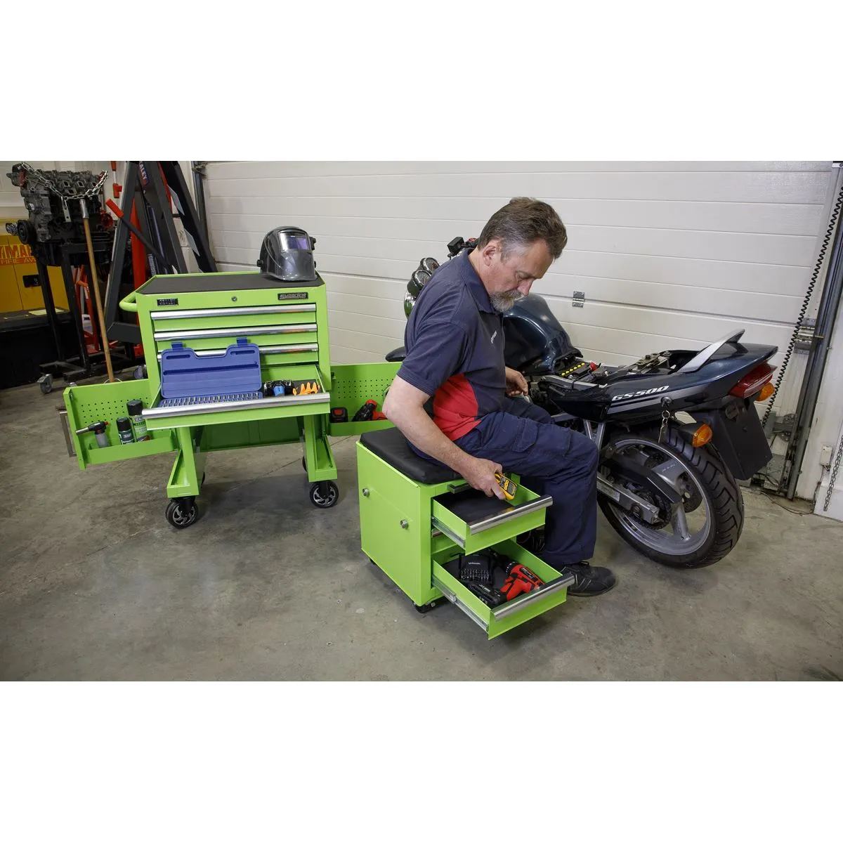 Sealey Superline Pro Rollcab 3 Drawer & Utility Seat