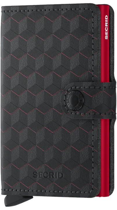 Secrid Mini Wallet - Optical Black / Red