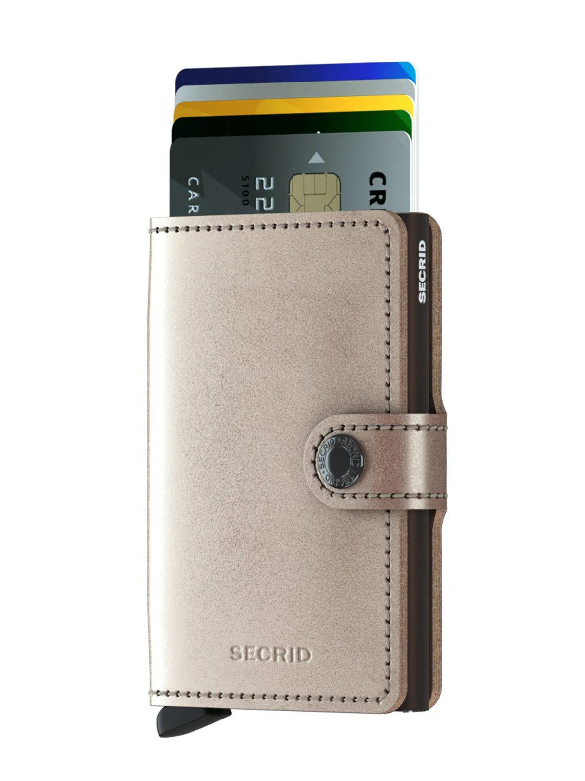 Secrid Miniwallet Metallic Champagne Brown