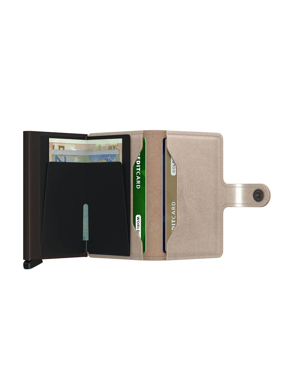 Secrid Miniwallet Metallic Champagne Brown