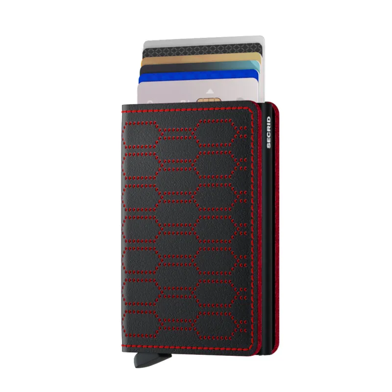 Secrid Slim Wallet - Fuel Perforated Black/Red