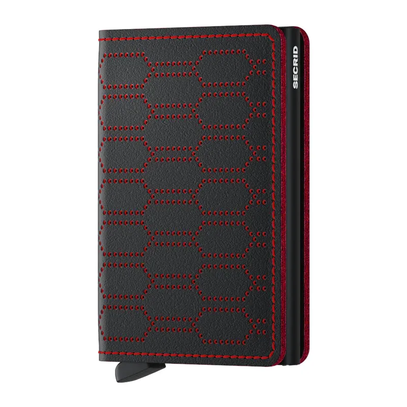 Secrid Slim Wallet - Fuel Perforated Black/Red