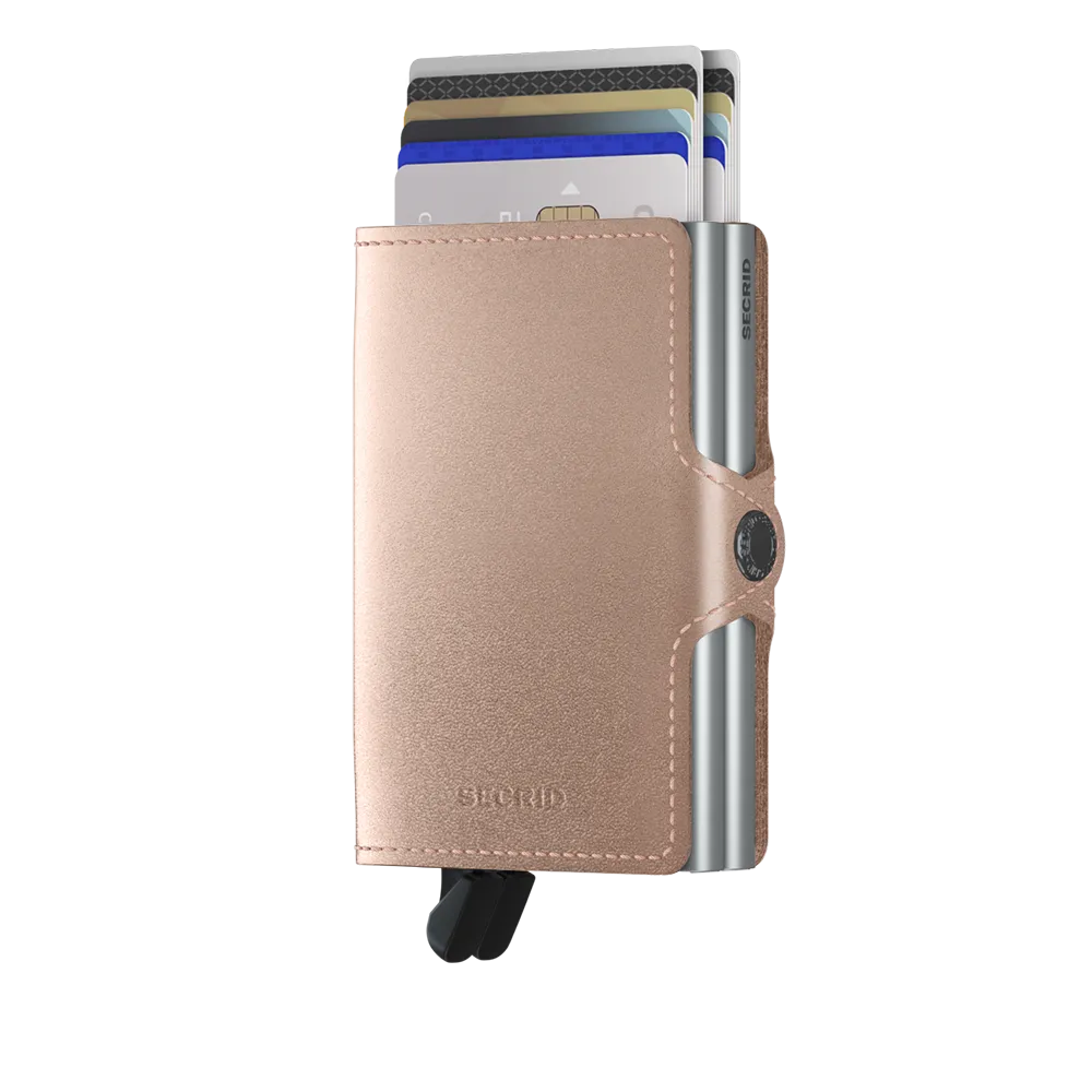 SECRID Twinwallet Leather - Metallic Rose