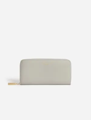 Serene Vegan Leather Zip Around Wallet | Grey