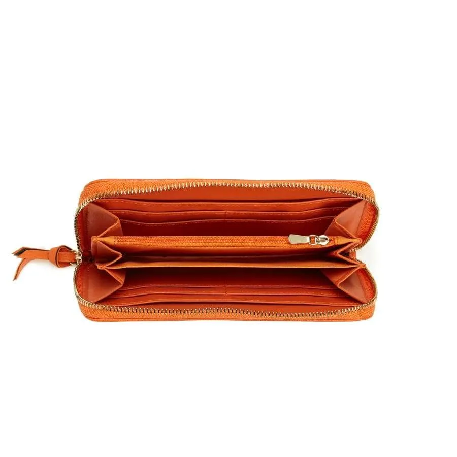 Serene Vegan Leather Zip Around Wallet | Sunset