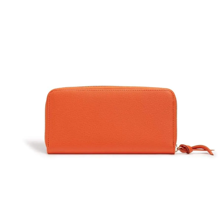 Serene Vegan Leather Zip Around Wallet | Sunset
