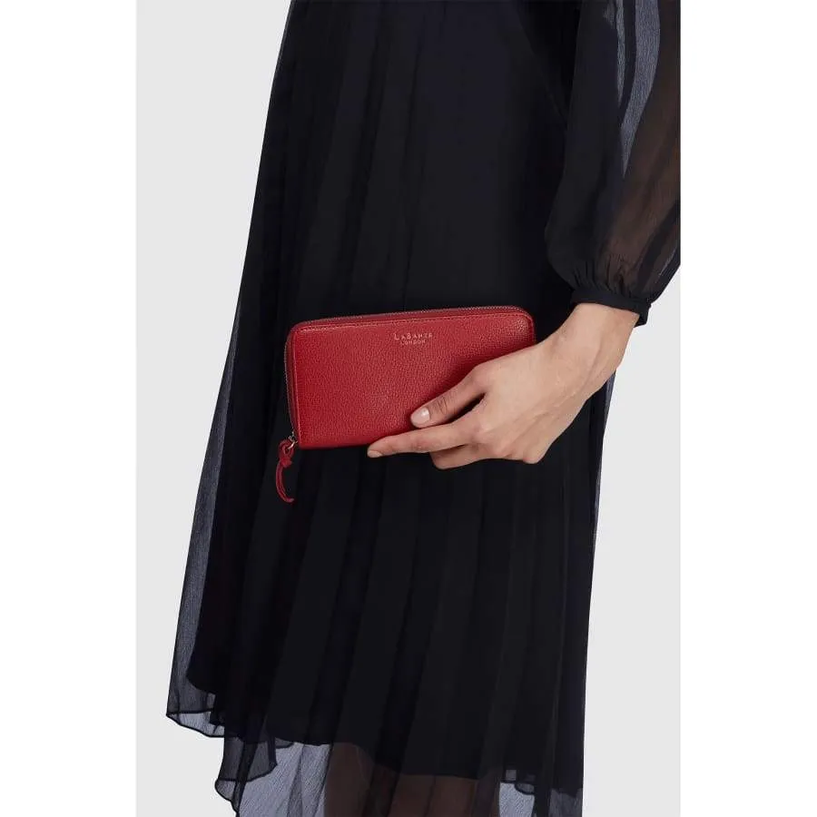 Serene Vegan Leather Zip Around Wallet | Sunset