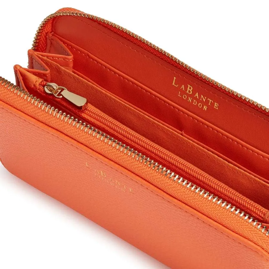 Serene Vegan Leather Zip Around Wallet | Sunset