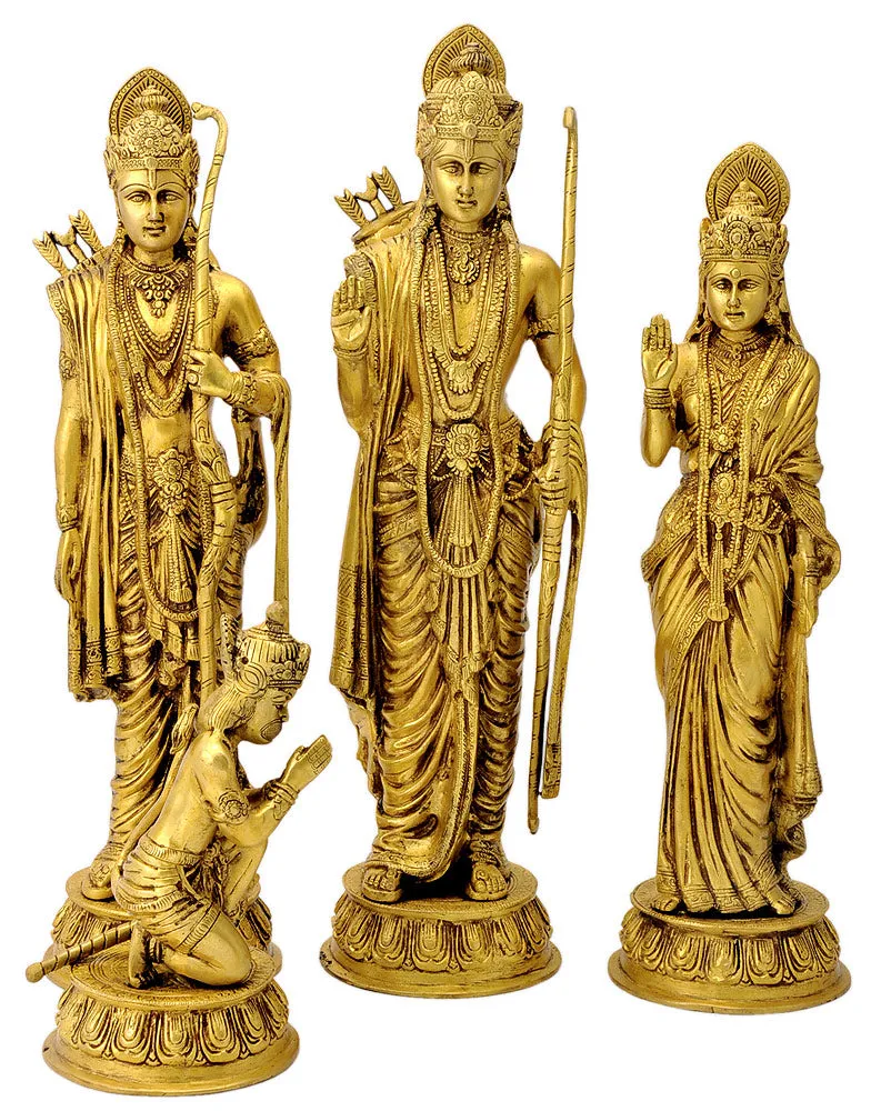Shri Ram Durbar 18" Set Brass Sculpture