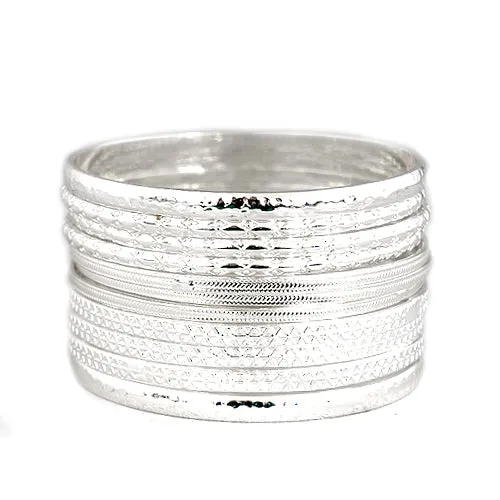 SILVER BANGLES  #HB9636_SILVER (JA1)