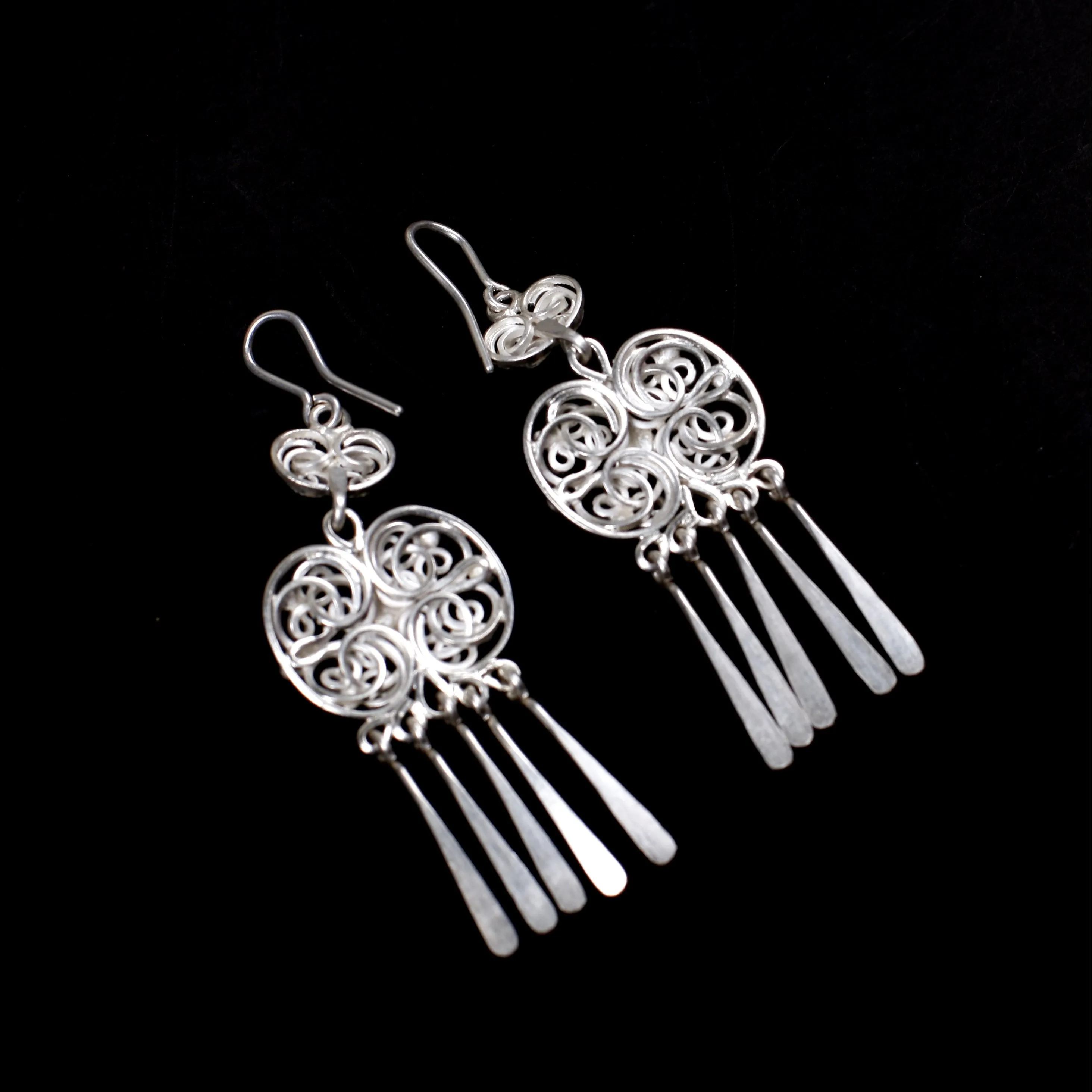 Silver Earrings, Tradition drop Earrings